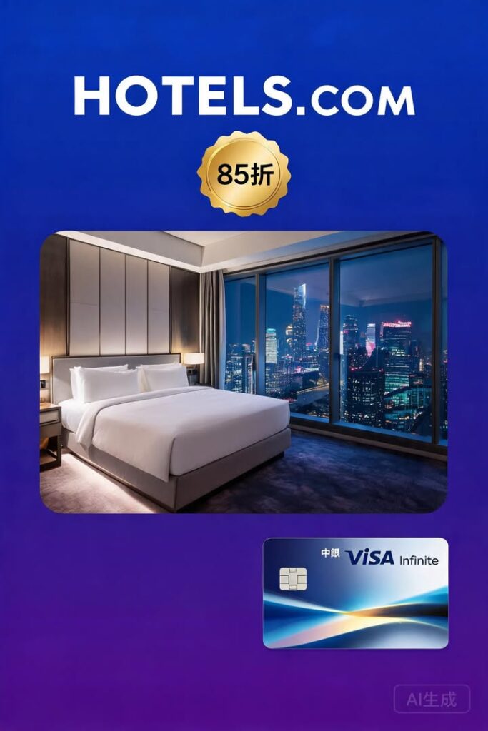 ​ Hotels.com 中銀Visa Infinite 75折但要過三關配圖,香港人旅行參考圖片