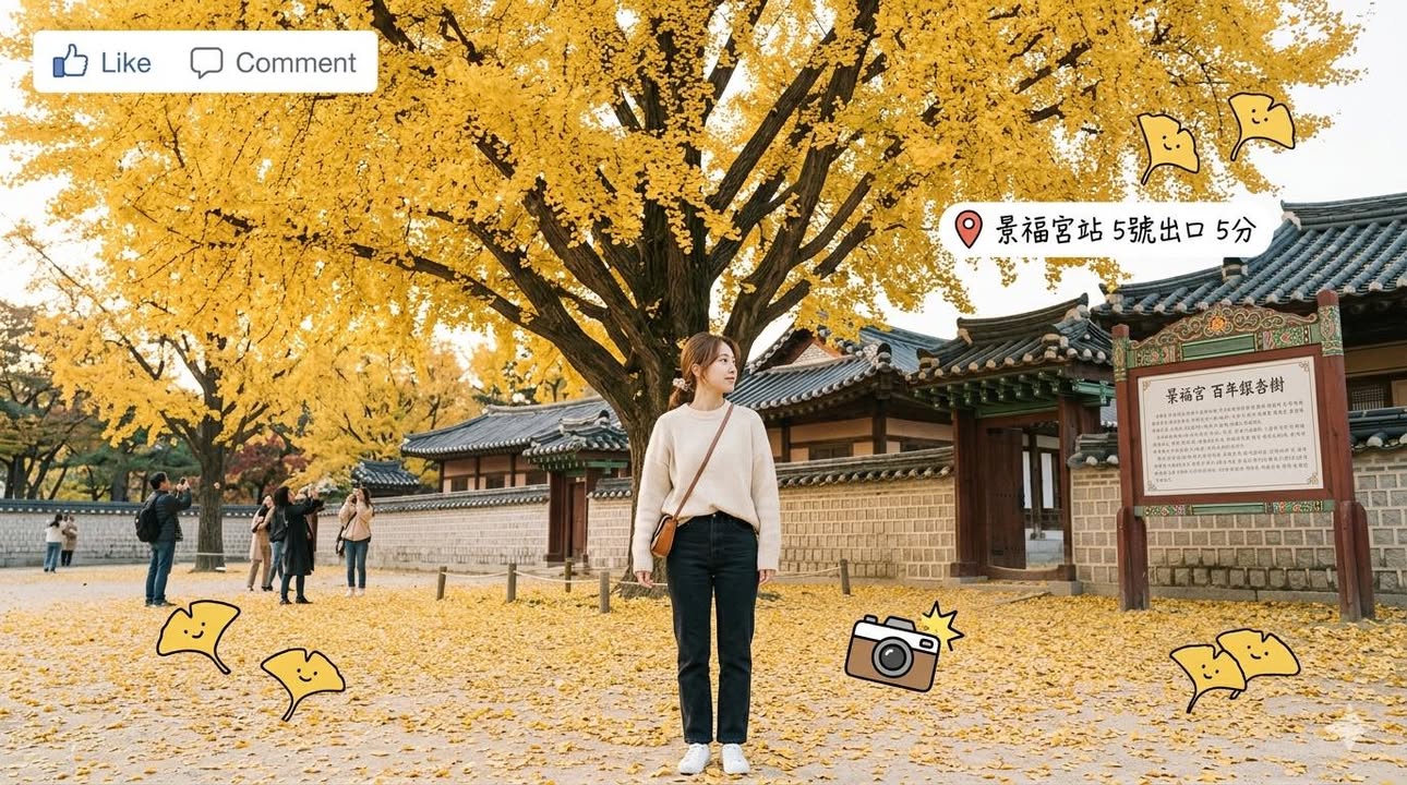 首爾首爾市區隱藏打卡位配圖,香港人旅行攻略視覺素材