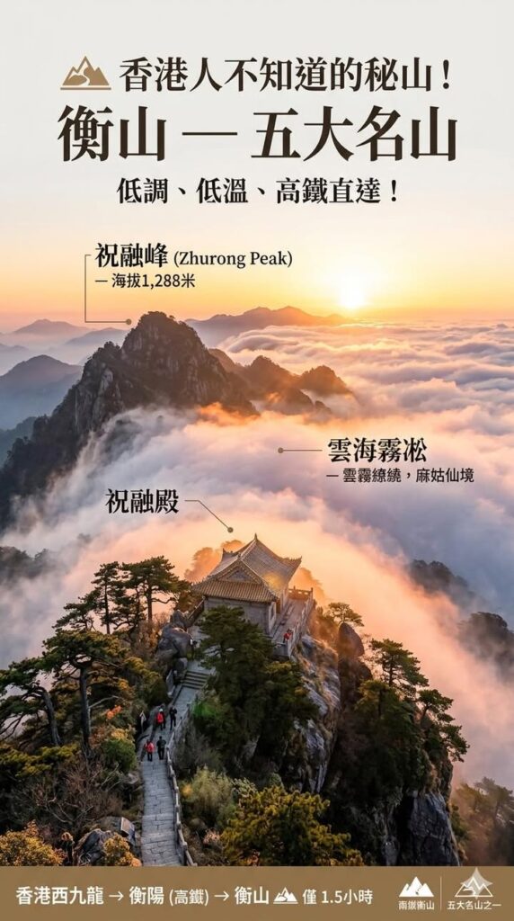 深圳 香港人不知道的秘山衡山被忽略的五大名山配圖,香港人旅行攻略視覺素材