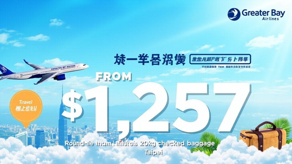 台北 嘩連稅千二飛台北包20kg寄艙行李配圖,香港人旅行攻略視覺素材
