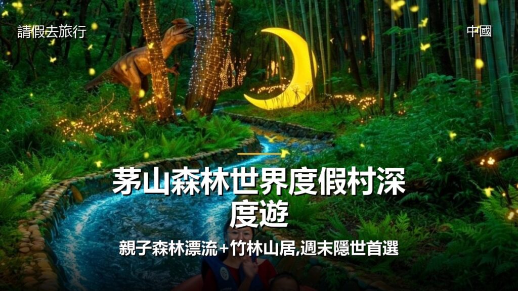 茅山森林世界度假村深度遊:親子森林漂流+竹林山居,週末隱世首選 茅山森林世界度假村深度遊:親子森林漂流+竹林山居,週末隱世首選 - GALVOX V11 旅遊攻略封面海報