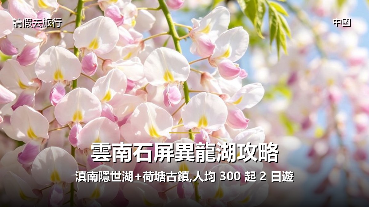 雲南石屏異龍湖攻略:滇南隱世湖+荷塘古鎮,人均 300 起 2 日遊 - GALVOX V11 旅遊攻略封面海報