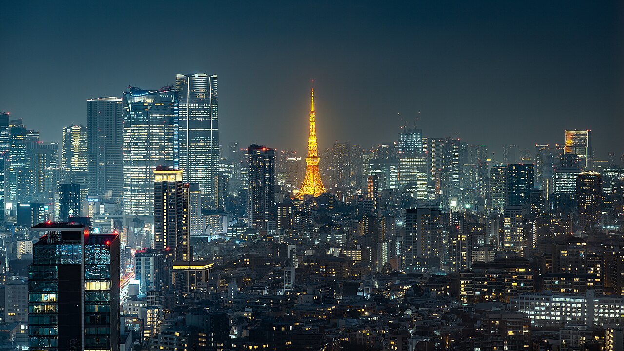 日本東京鐵塔與城市景觀