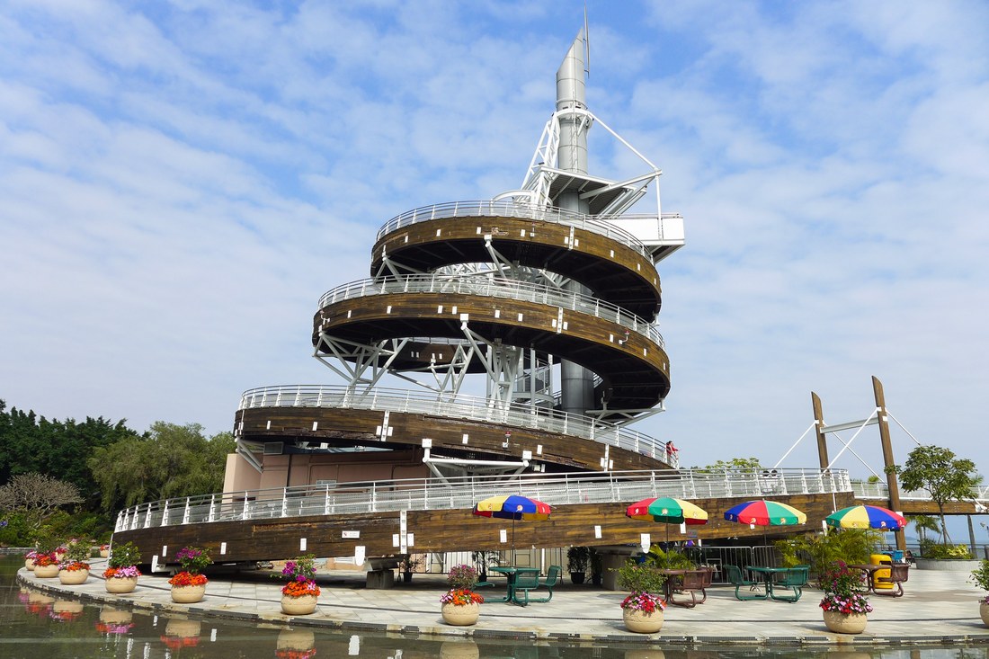 大埔海濱公園香港回歸紀念塔，2017年實拍