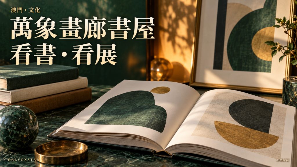 萬象畫廊書屋看書看展，AI概念封面非實景