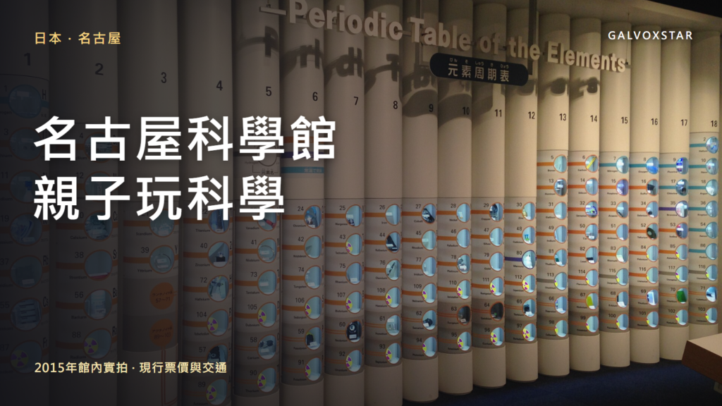 名古屋科學館2015年元素週期表展區實拍封面