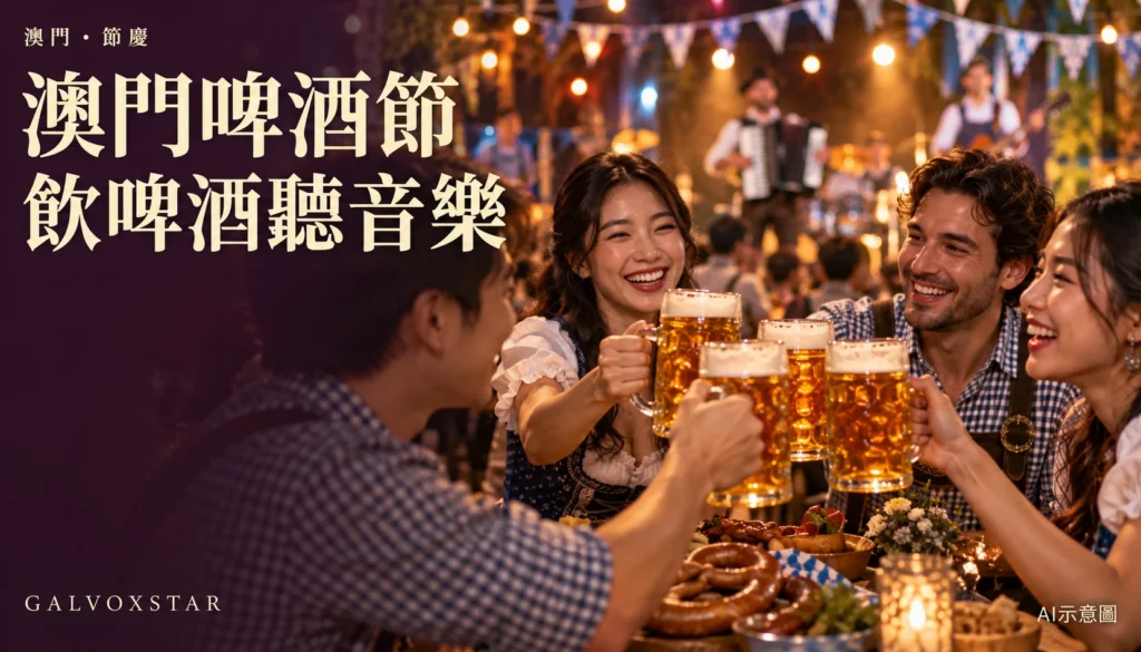 澳門啤酒節:飲啤酒聽音樂,AI概念封面,非美高梅活動實拍