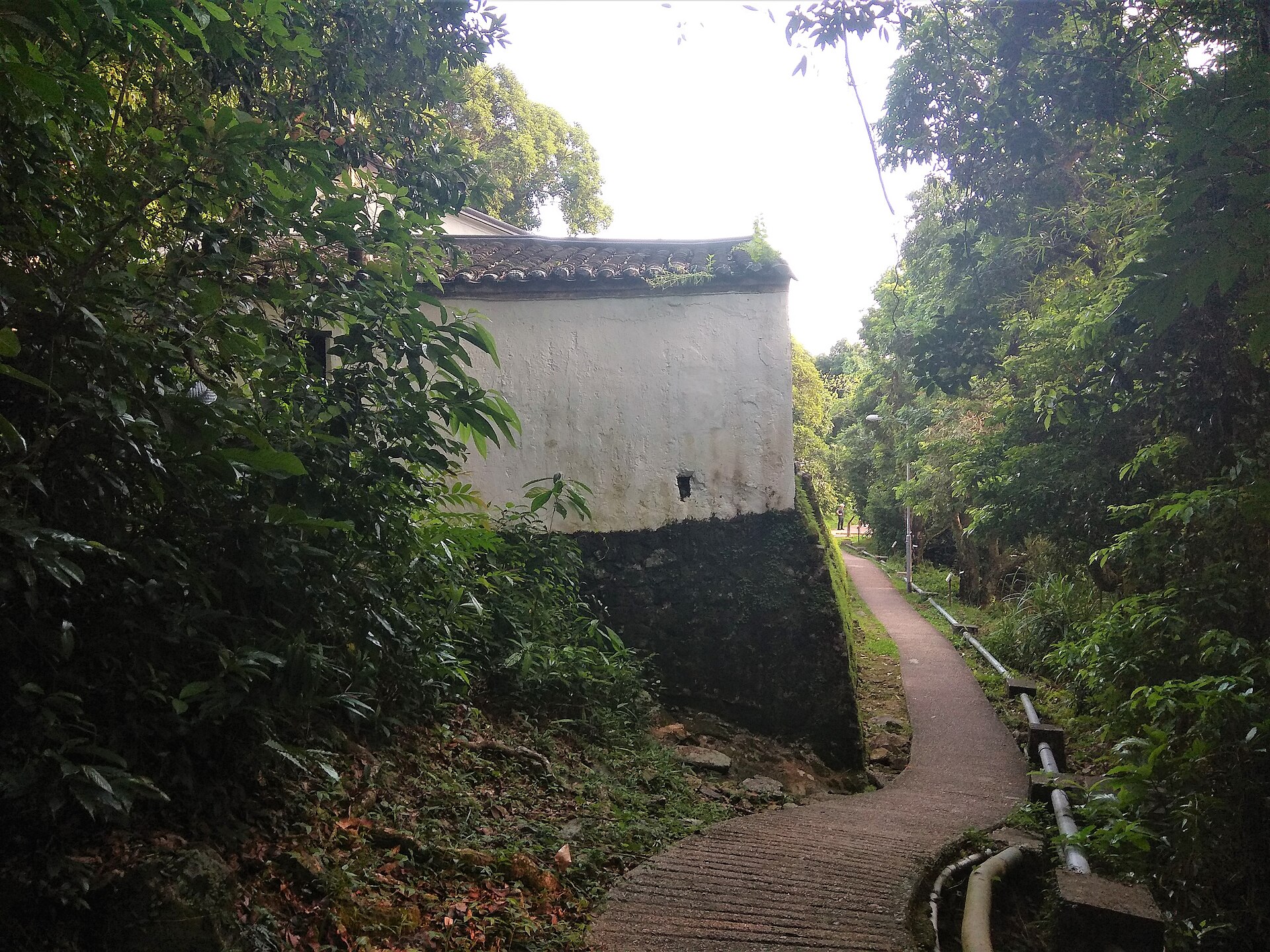 上窰民俗文物館村屋旁的步道，2020年實拍